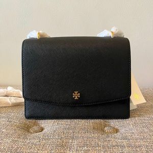 NEW Tory Burch Black Crossbody bag with gold chain. Brand new with tags!